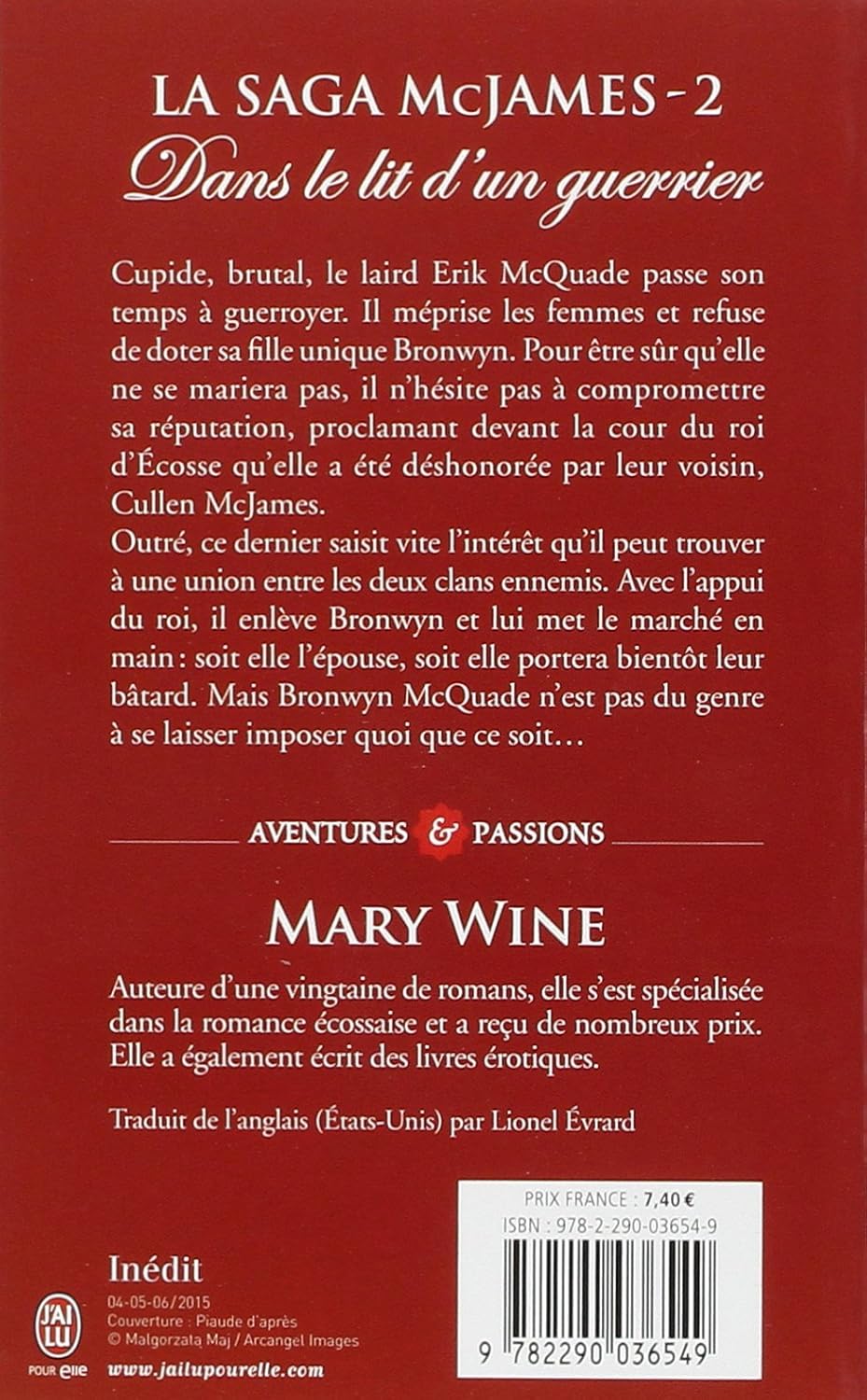 Livre La saga McJames # 2 : Dans le lit d'un guerrier - Mary Wine (Livre d'occasion)