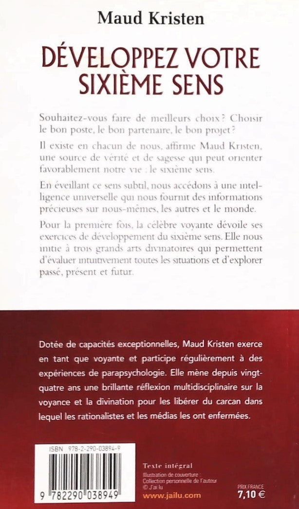 Livre Développez votre sixième sens - Maud Kristen (Livre d'occasion) - ISBN 2290038946