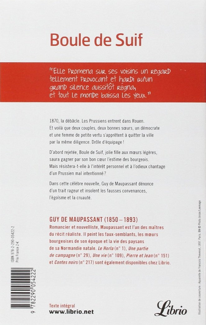 Livre Boule de suif et autres nouvelles - Guy de Maupassant (Livre d'occasion) - ISBN 2290054224