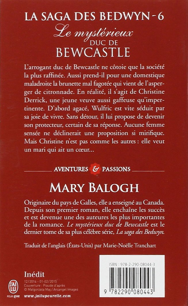 Livre La saga des Bedwyn # 6 : Le mystérieux duc de Bewcastle - Mary Balogh (Livre d'occasion)