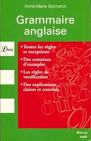 Livre Grammaire anglaise - Anne-Marie Bonneroto (Livre d'occasion) - ISBN 2290329258
