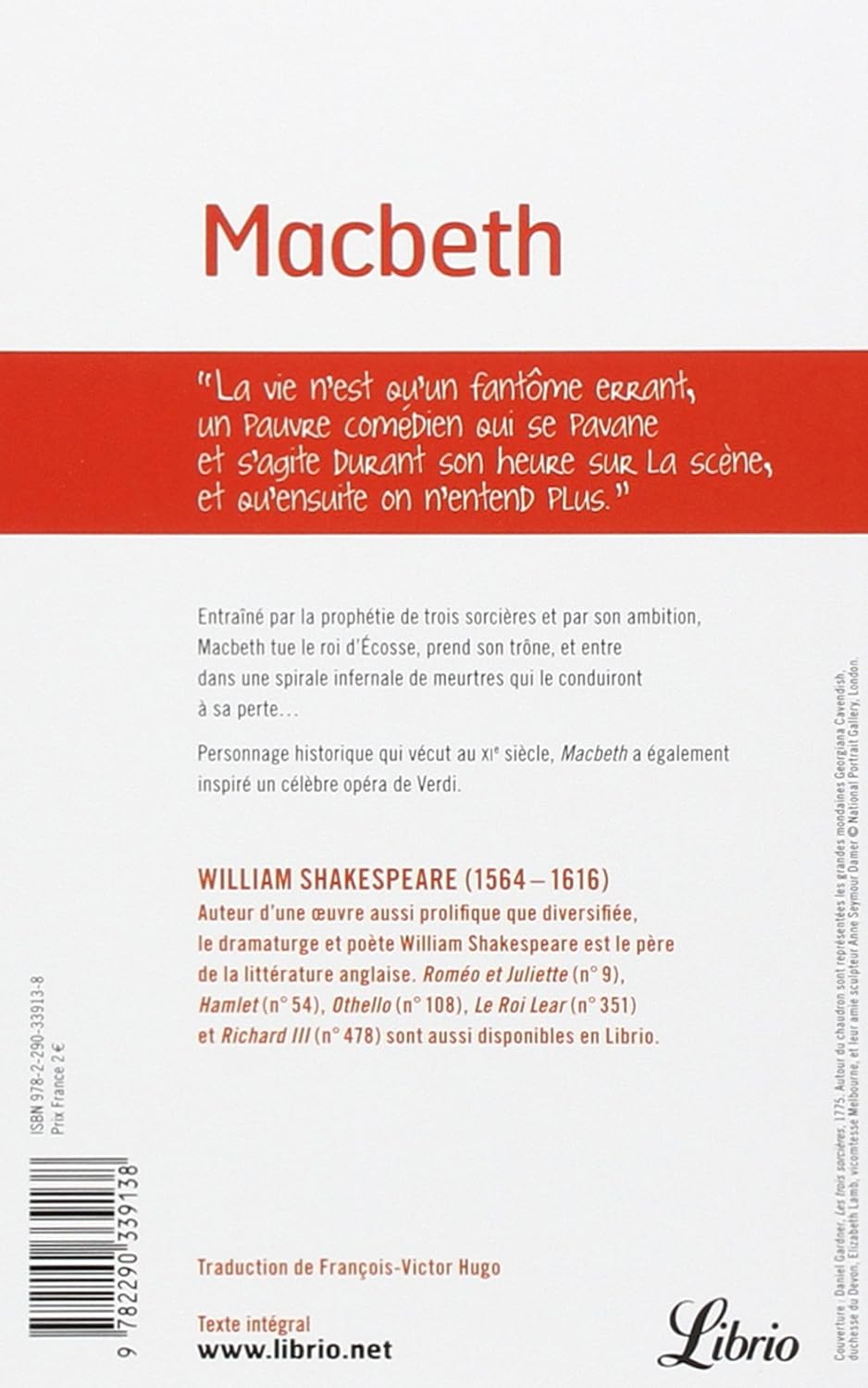 Livre Macbeth - William Shakespeare (Livre d'occasion)