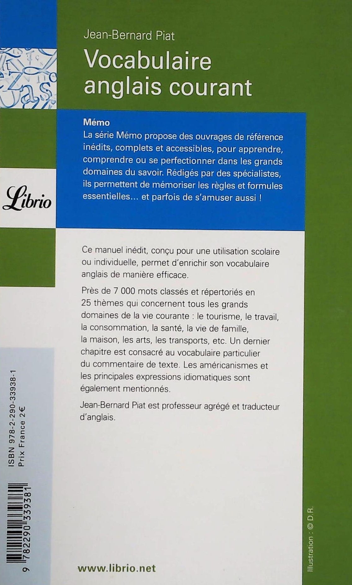 Livre Vocabulaire anglais courant - Jean-Bernard Piat (Livre d'occasion) - ISBN 2290339385