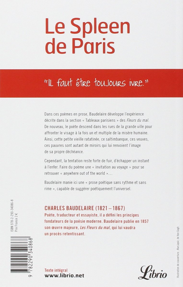 Le Spleen de Paris : Petits poèmes en prose (Charles Baudelaire)