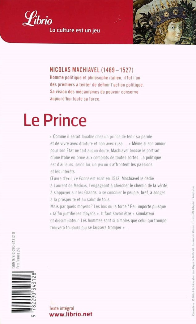 Livre Le Prince - Nicolas Machiavel (Livre d'occasion) - ISBN 2290343129