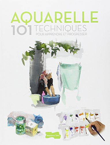 Livre Aquarelle 101 techniques pour apprendre et progresser (Mercedes Gaspar / David Sanmiguel)...