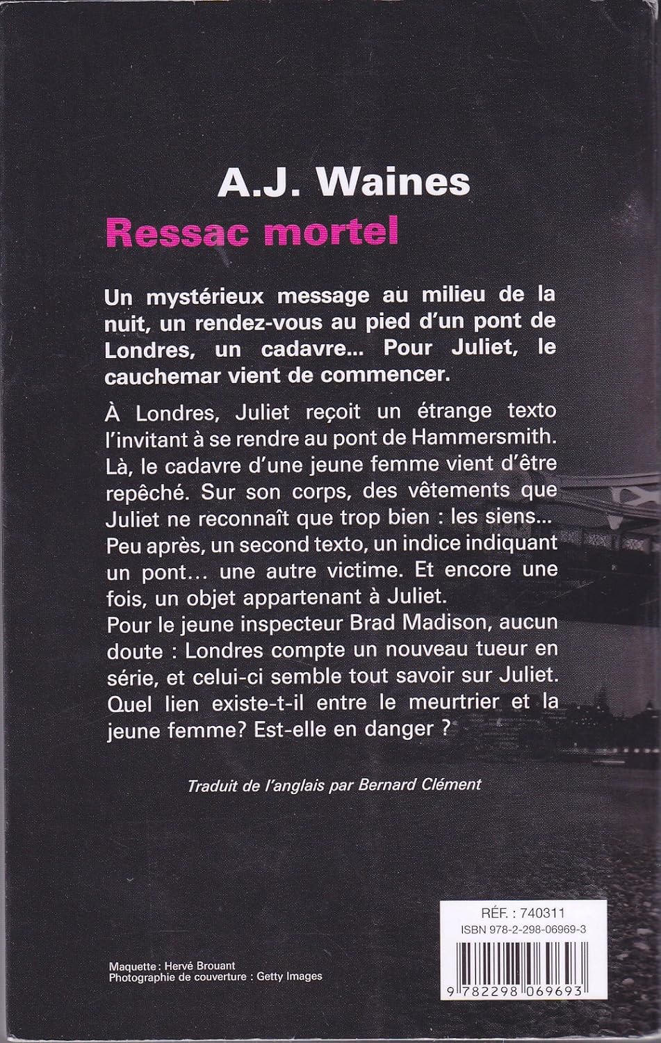 Livre Ressac mortel - A. J. Waines (Livre d'occasion) - ISBN 2298069697