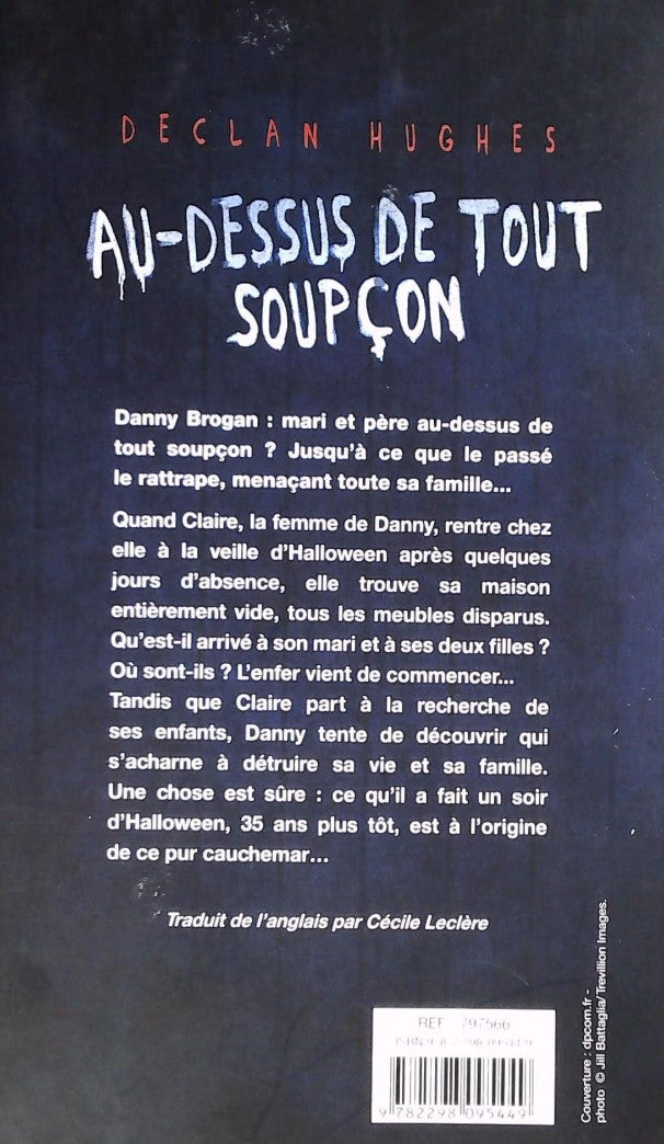 Livre Au-dessus de tout soupçon (Declan Hughes) (Livre neuf) - ISBN 2298095442