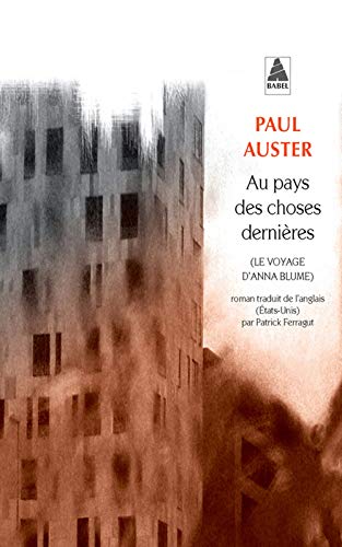 Livre Au pays des choses dernières - Paul Auster (Livre d'occasion) - ISBN 2330081596