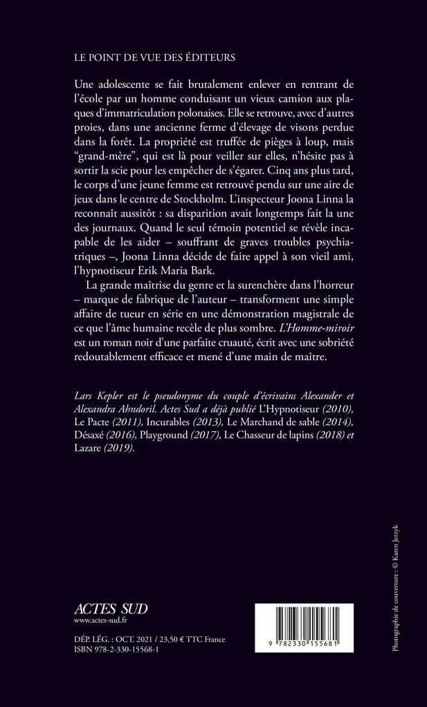 Livre L'homme-miroir - Lars Kepler (Livre d'occasion) - ISBN 2330155689