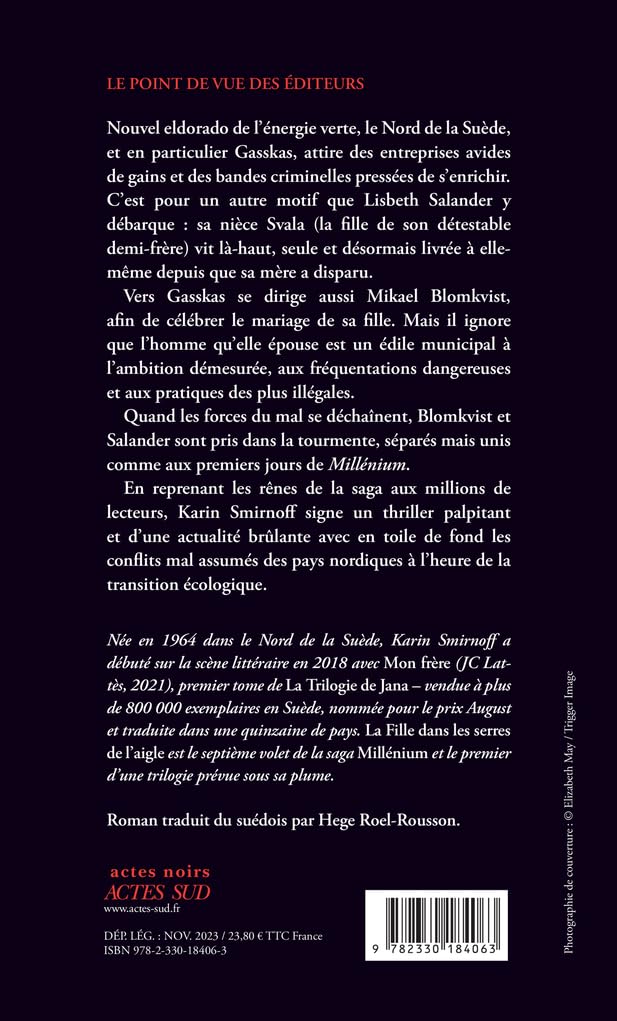 Livre La fille dans les serres de l'aigle - Karin smirnoff (Livre neuf)