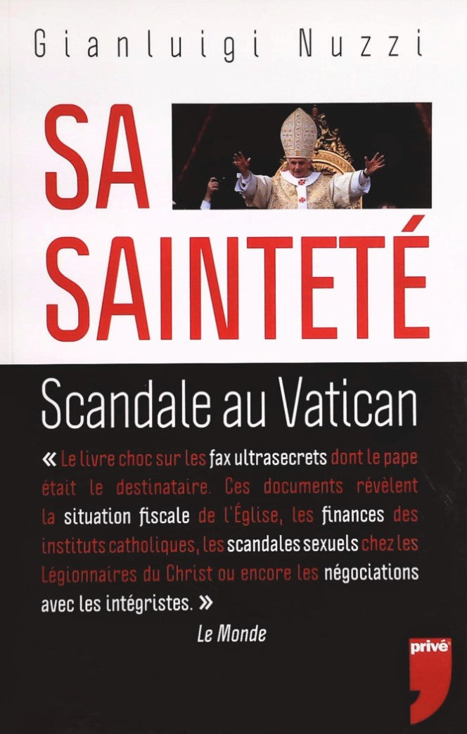 Livre Sa Sainteté. Scandale au Vatican: Les documents secrets de Benoît XVI (Gianluigi Nuzzi)...