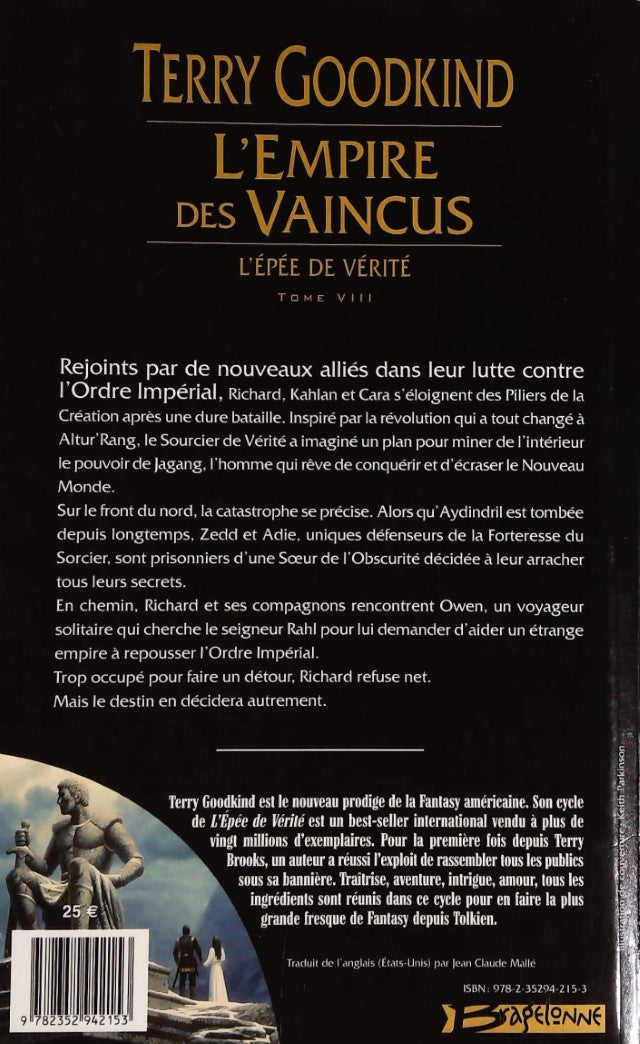 Livre L'épée de vérité # 8 : L'empire des vaincus (Terry Goodking) (Livre neuf) - ISBN 2352942152