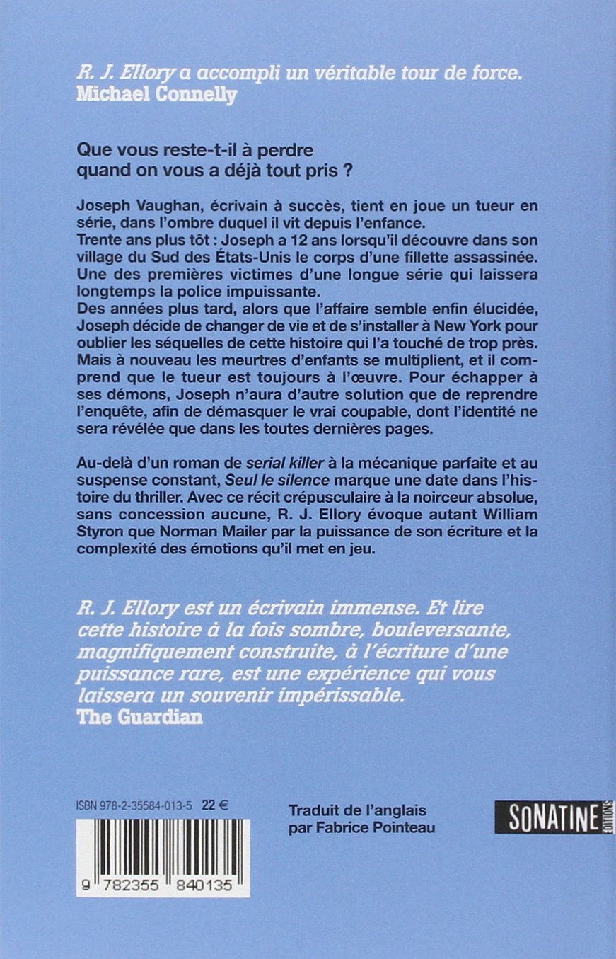 Livre Seul le silence - R.J Ellory (Livre d'occasion) - ISBN 235584013X