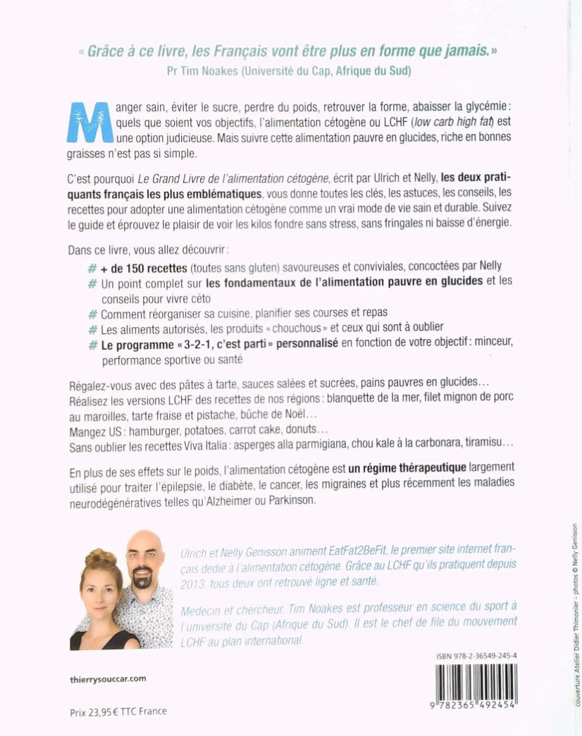 Livre Le grand livre de l'alimentation cétogène - Ulrich Genisson (Livre neuf) - ISBN 2365492452