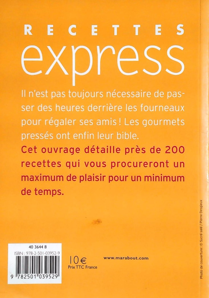 Livre Recettes express - Collectif (Livre d'occasion) - ISBN 2501039521
