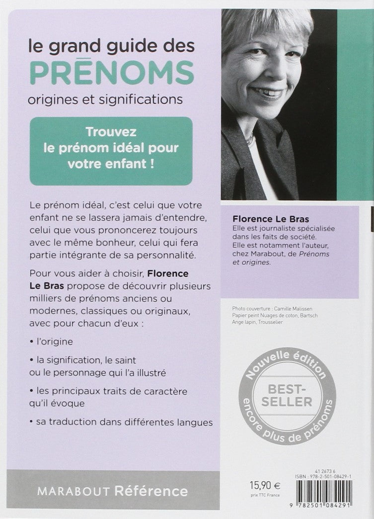 Livre Le grand guide des prénoms - Florence Le Bras (Livre d'occasion) - ISBN 2501084292