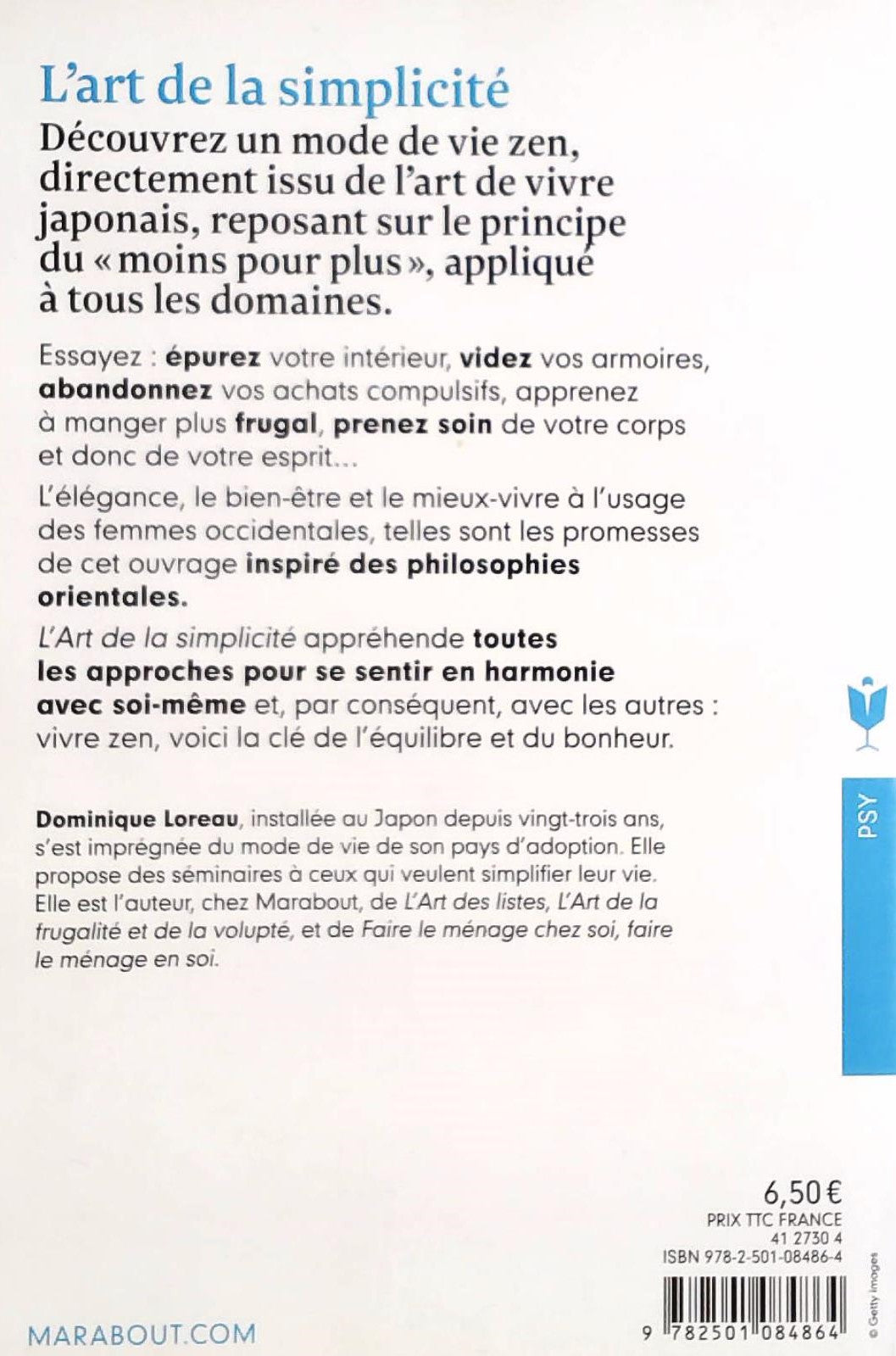 Livre L'art de la simplicité : Simplifier sa vie, c'est s'enrichir - Dominique Loreau (Livre d'oc...