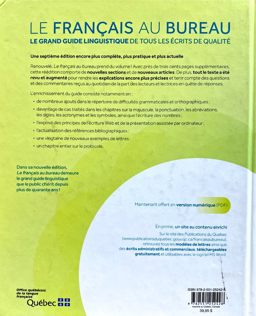 Livre Le français au bureau (7e édition) (Collectif) (Livre d'occasion) - ISBN 2551252423