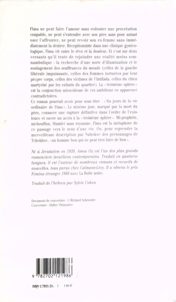 Livre La troisième sphère - Amos Oz (Livre d'occasion) - ISBN 2702121985