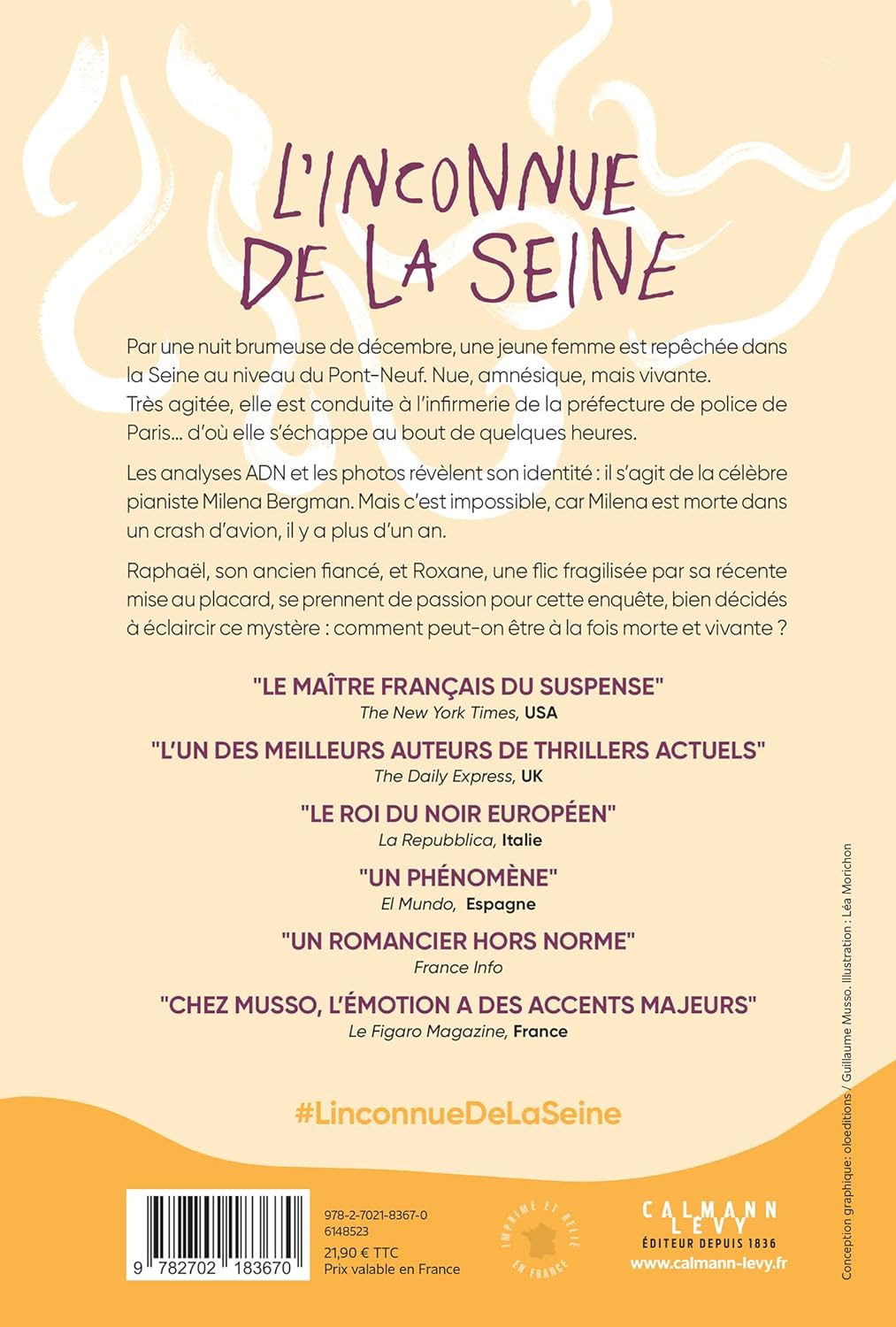 Livre L'Inconnue de la Seine (Guillaume Musso) (Livre d'occasion) - ISBN 2702183670