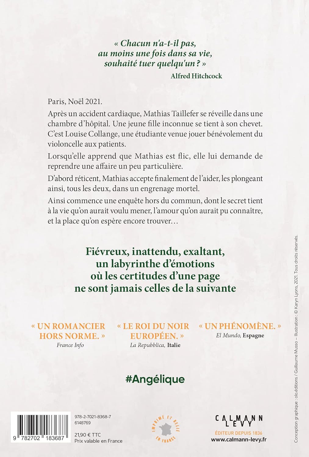 Livre Angélique (Guillaume Musso) (Livre d'occasion) - ISBN 2702183689