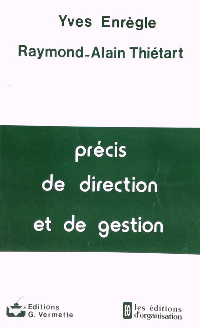 Livre Précis de direction et de gestion - Yves Enrègle (Livre d'occasion) - ISBN 2708103725