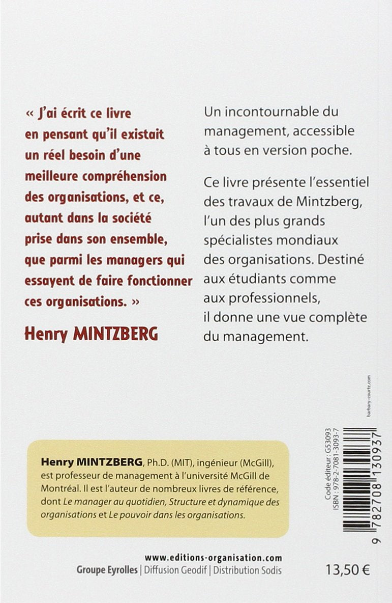 Livre Le management : Voyage au centre des organisations - Henry Mintzberg (Livre d'occasion)