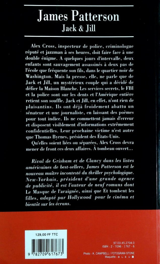 Livre Jack & Jill - James Patterson (Livre d'occasion) - ISBN 2709617676