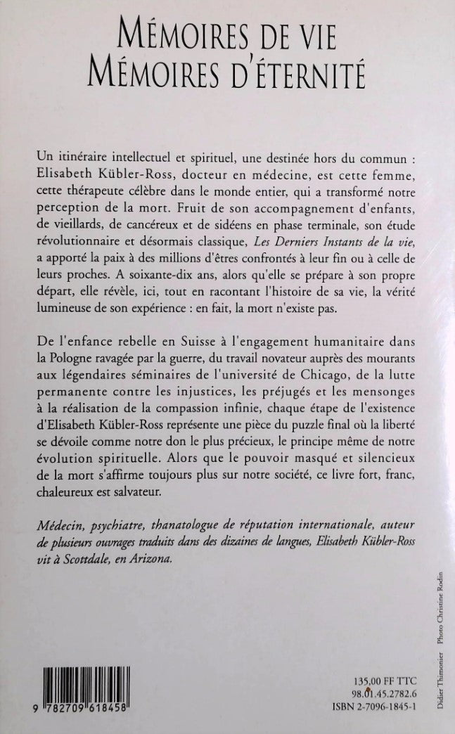 Mémoires de vie, mémoires d'éternité (Elisabeth Kubler-Ross)