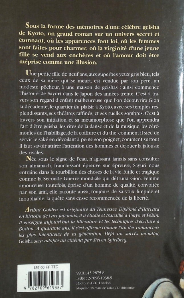 Livre Geisha - Arthur Golden (Livre d'occasion) - ISBN 2709619385
