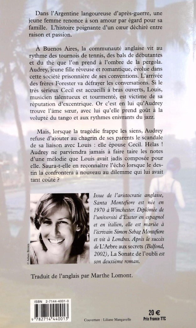 Livre La sonate de l'oubli - Santa Montefiore (Livre d'occasion) - ISBN 2714440010