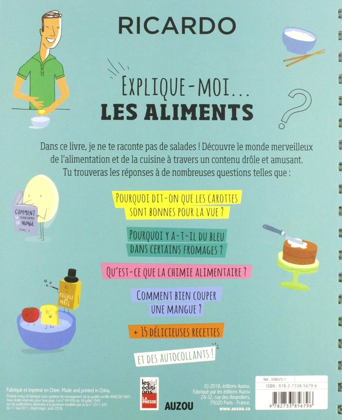 Livre Explique-moi... les aliments - Ricardo (Livre d'occasion) - ISBN 2733856790