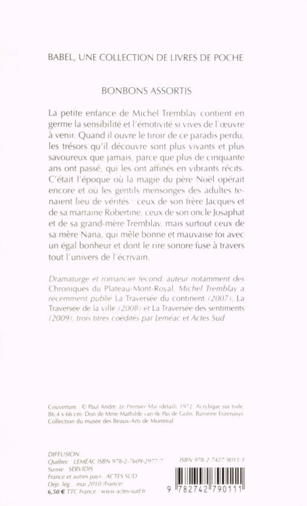 Livre Bonbons assortis - Michel Tremblay (Livre d'occasion) - ISBN 274279011X