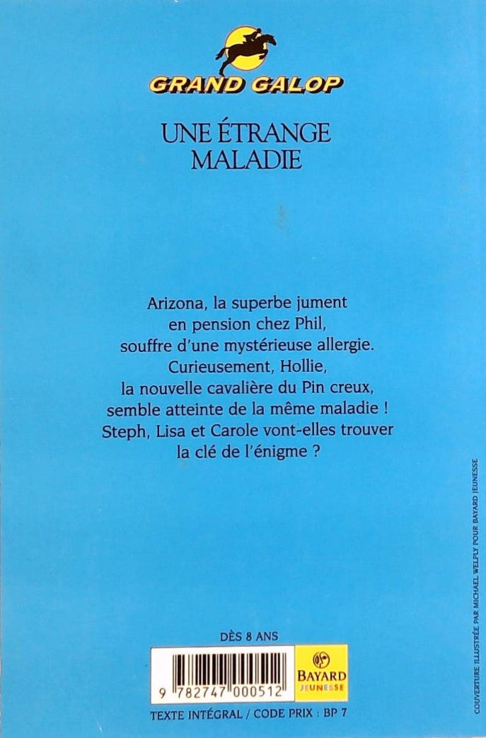 Livre Une étrange maladie - Bonnie Bryant (Livre d'occasion) - ISBN 2747000516