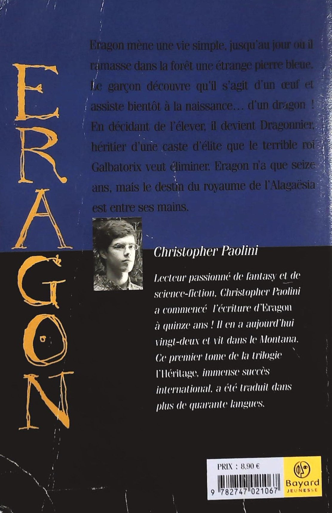 Livre L'héritage - Christopher Paolini (Livre d'occasion) - ISBN 2747021068