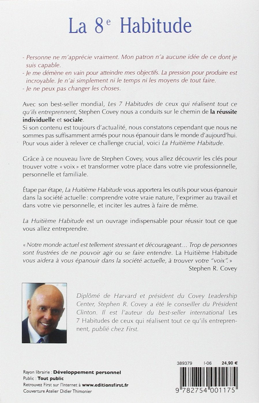 Livre La 8e habitude (Stephen R. Covey,) (Livre d'occasion) - ISBN 2754001174