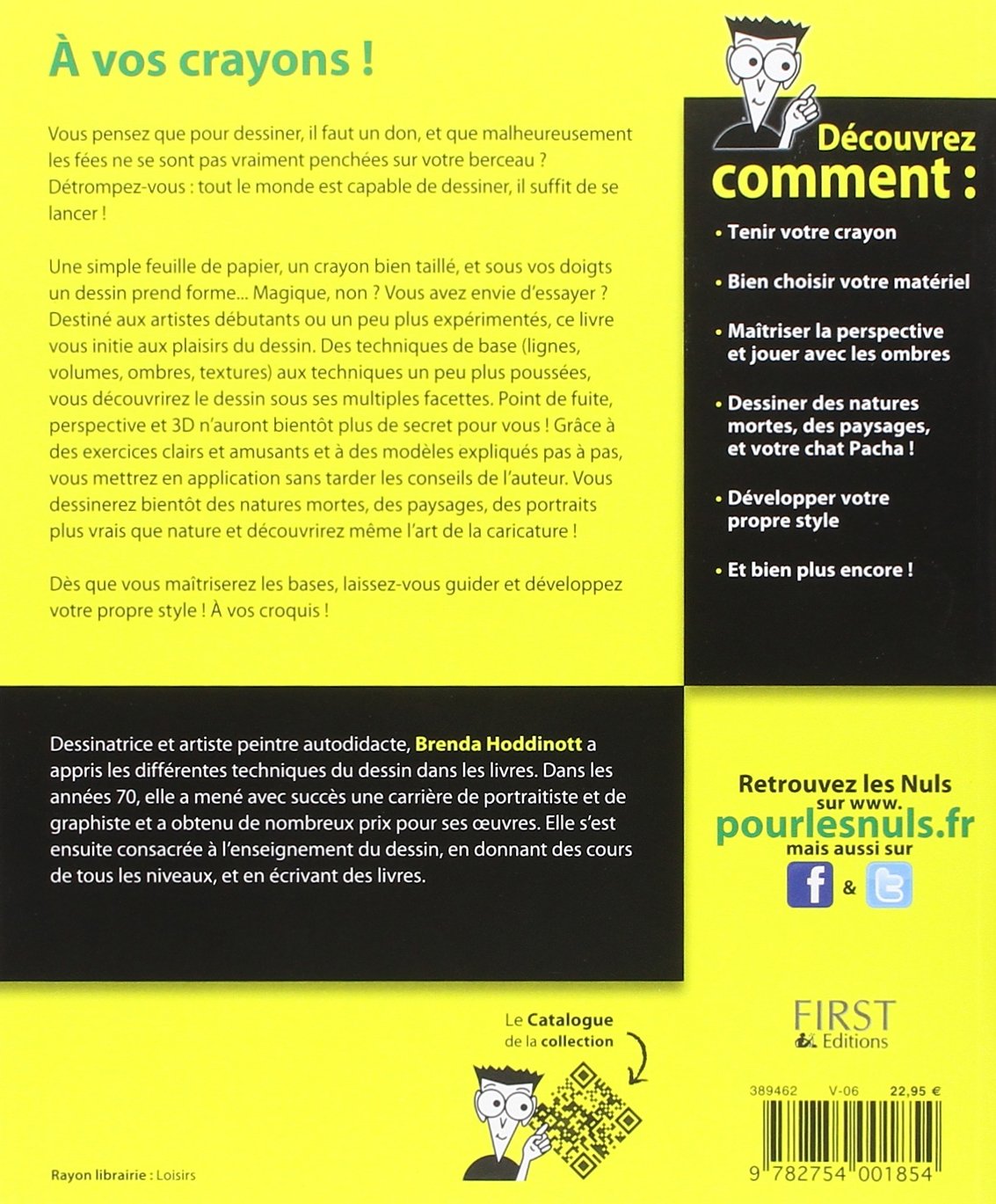 Livre Le dessin pour les nuls - Brenda Hoddinott (Livre d'occasion) - ISBN 2754001859
