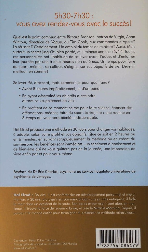 Livre Tout se joue avant 8 heures - Hal Elrod (Livre d'occasion) - ISBN 2754086471