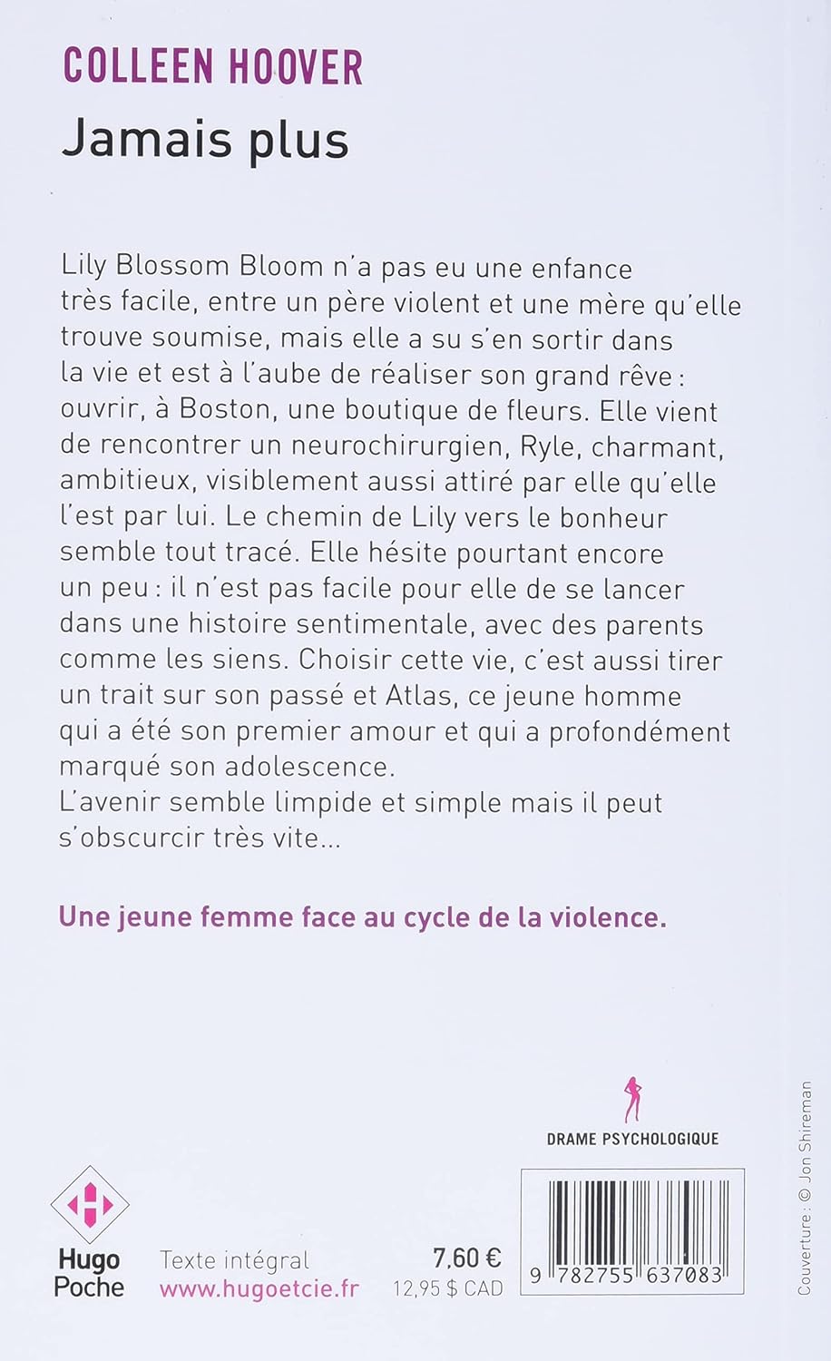 Livre Jamais plus - Colleen Hoover (Livre d'occasion) - ISBN 2755637080