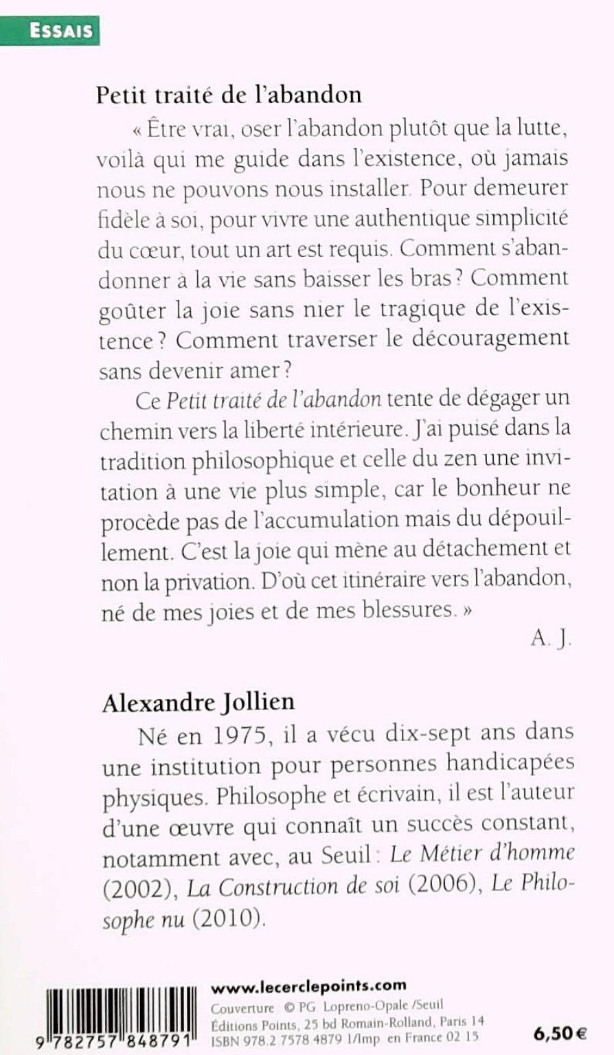 Livre Petit traité de l'abandon : Pensées pour accueillir la vie telle qu'elle se propose - Alexa...