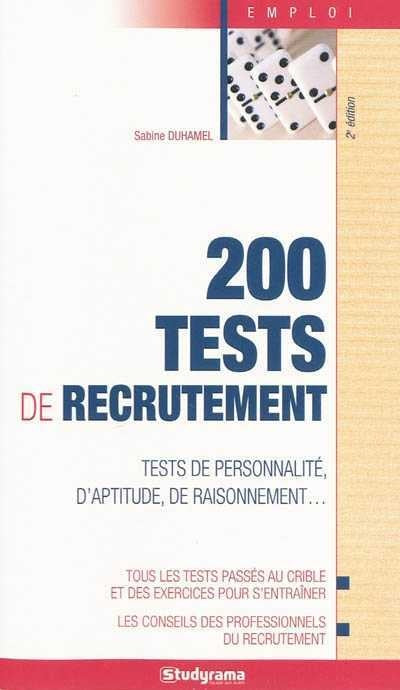 Livre 200 tests de recrutement - Collectif (Livre d'occasion)