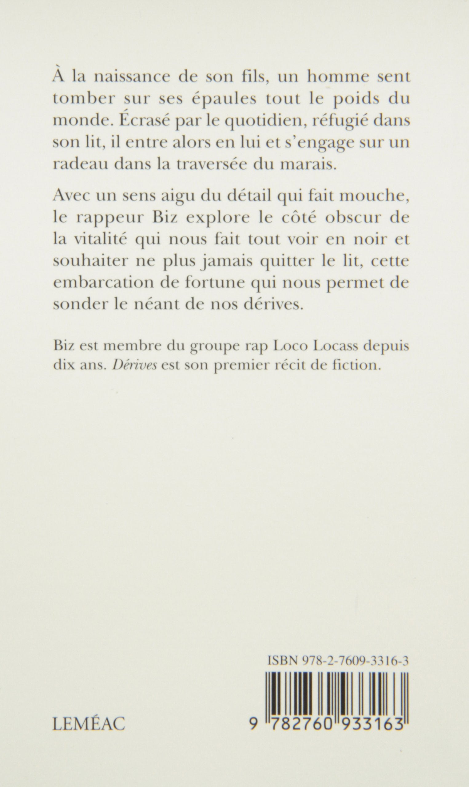 Livre Dérives - BIZ (Livre d'occasion) - ISBN 2760933164