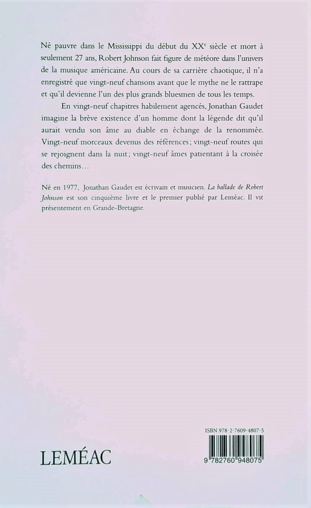 Livre La ballade de Robert Joshson - Jonathan Gaudet (Livre d'occasion) - ISBN 2760948072
