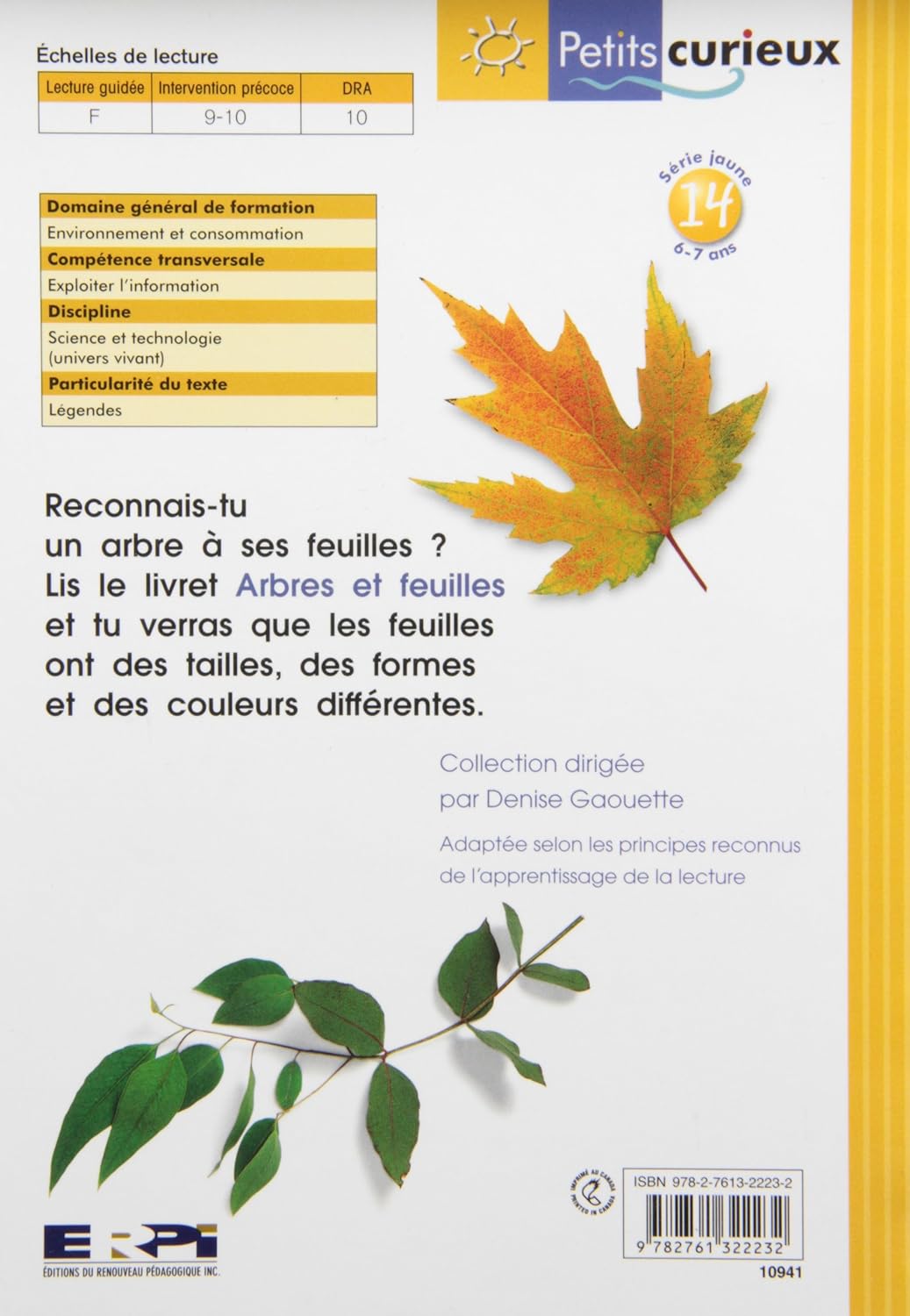 Petits Curieux (série jaune) # 14 : Arbres et feuilles (Denise Gaouette)