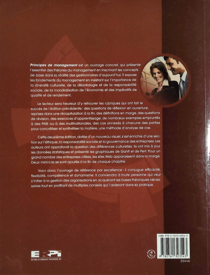 Livre Principes de management (2e édition) - John R. Schermerhorn (Livre d'occasion) - ISBN 27613...