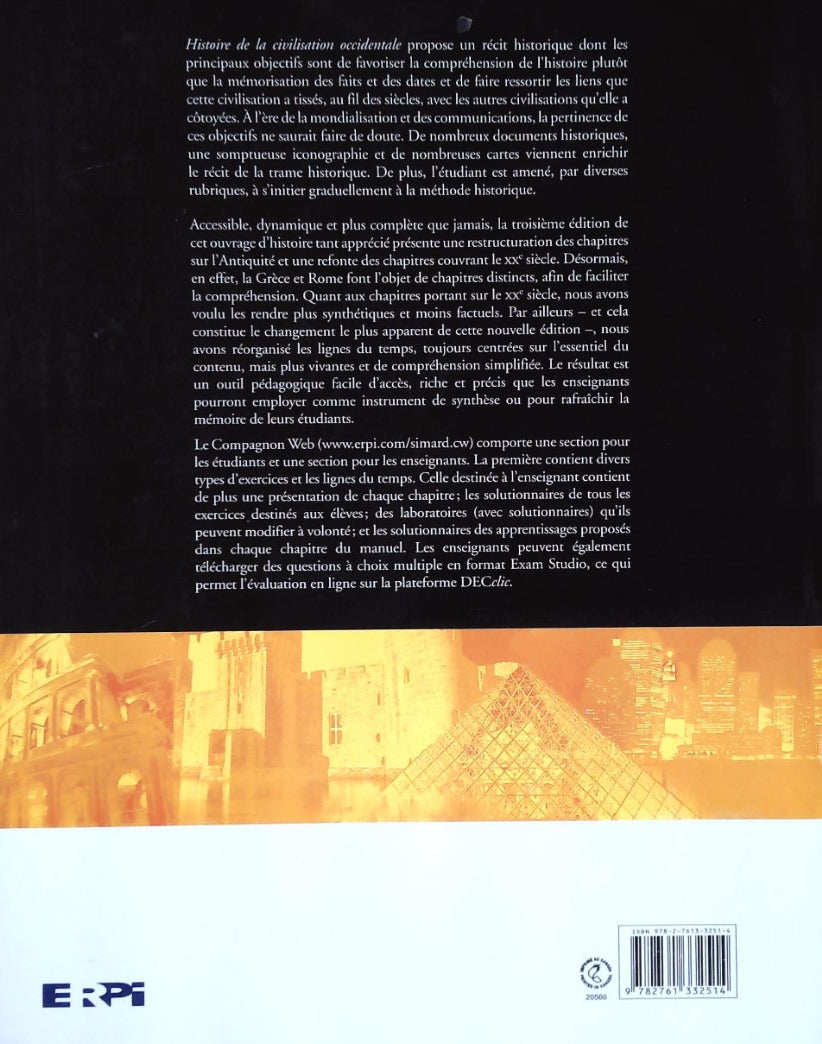 Livre Histoire de la civilisation occidentale (3e édition) - Marc Simard (Livre d'occasion) - ISB...