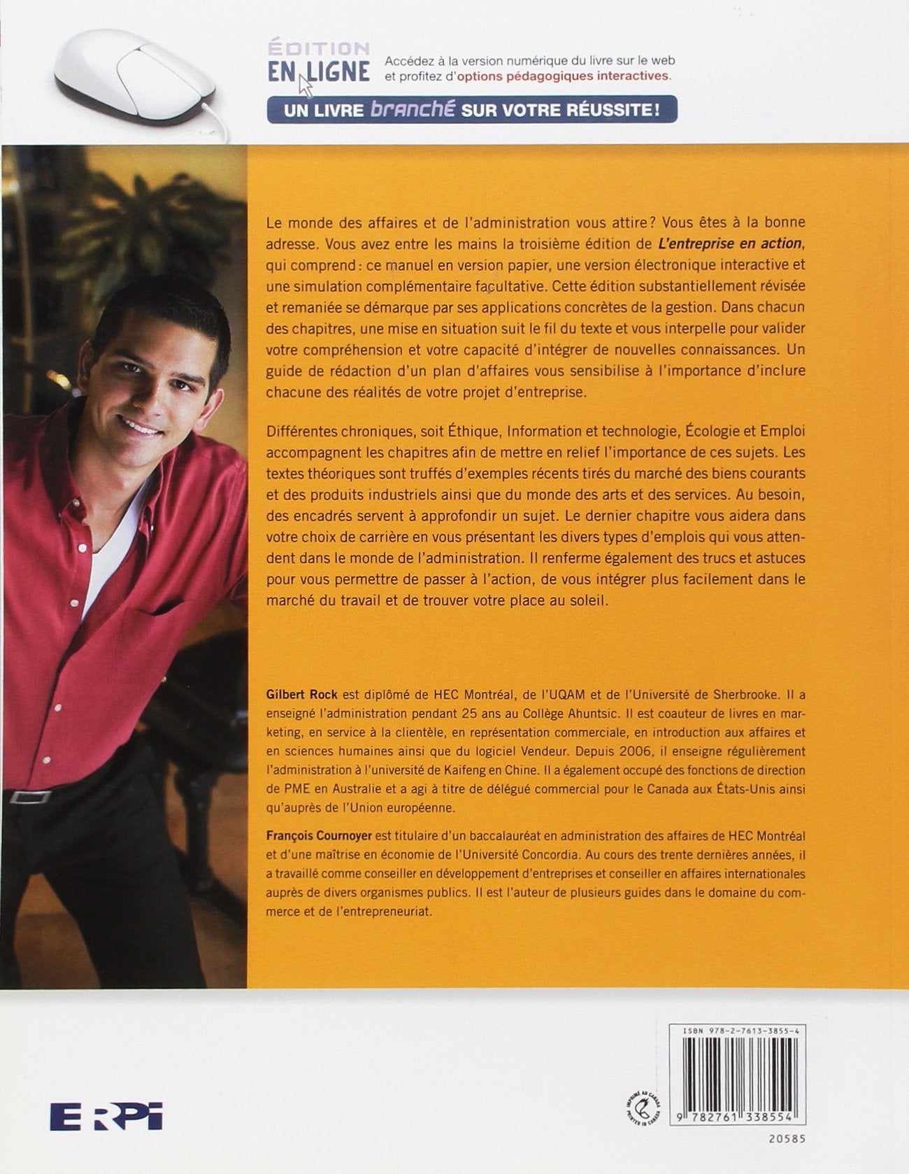 Livre INC. L'entreprise en action (3e édition) - Gilbert Rock (Livre d'occasion) - ISBN 2761338553