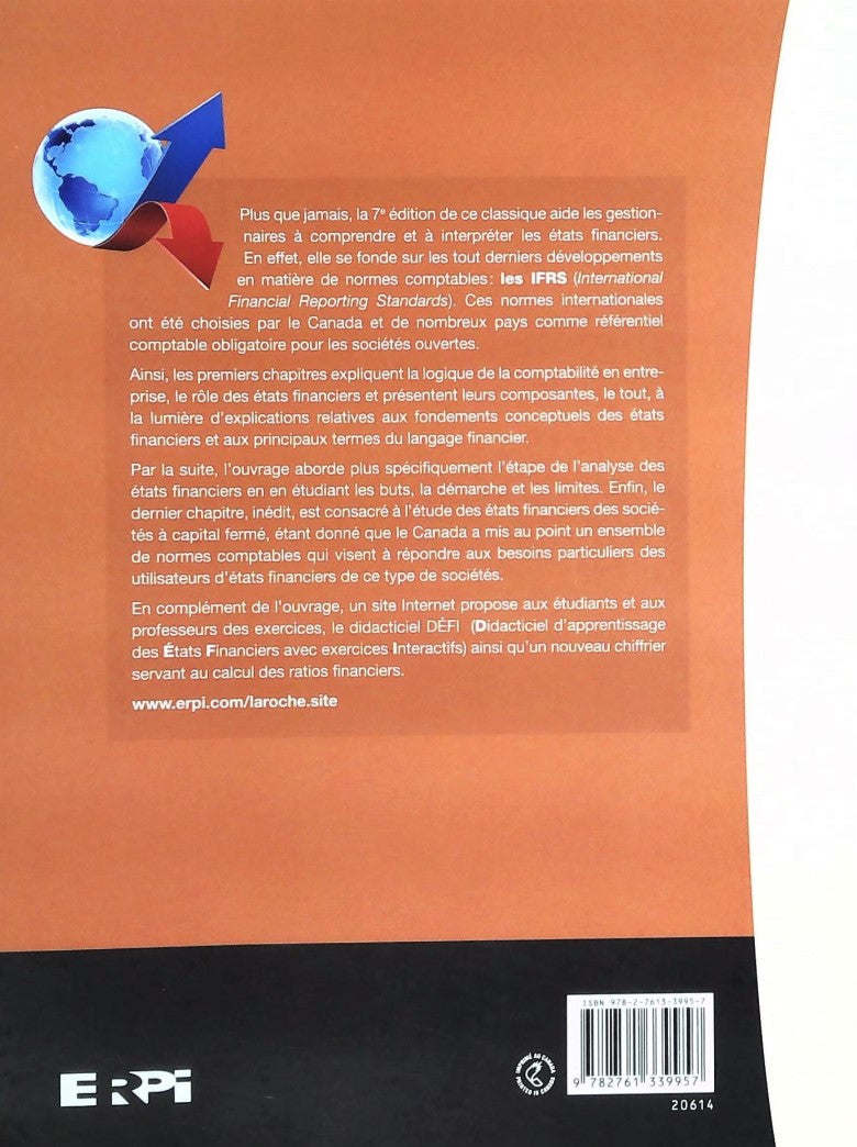 Livre Le gestionnaire et les états financiers (7e édition) (Livre d'occasion) - ISBN 2761339959