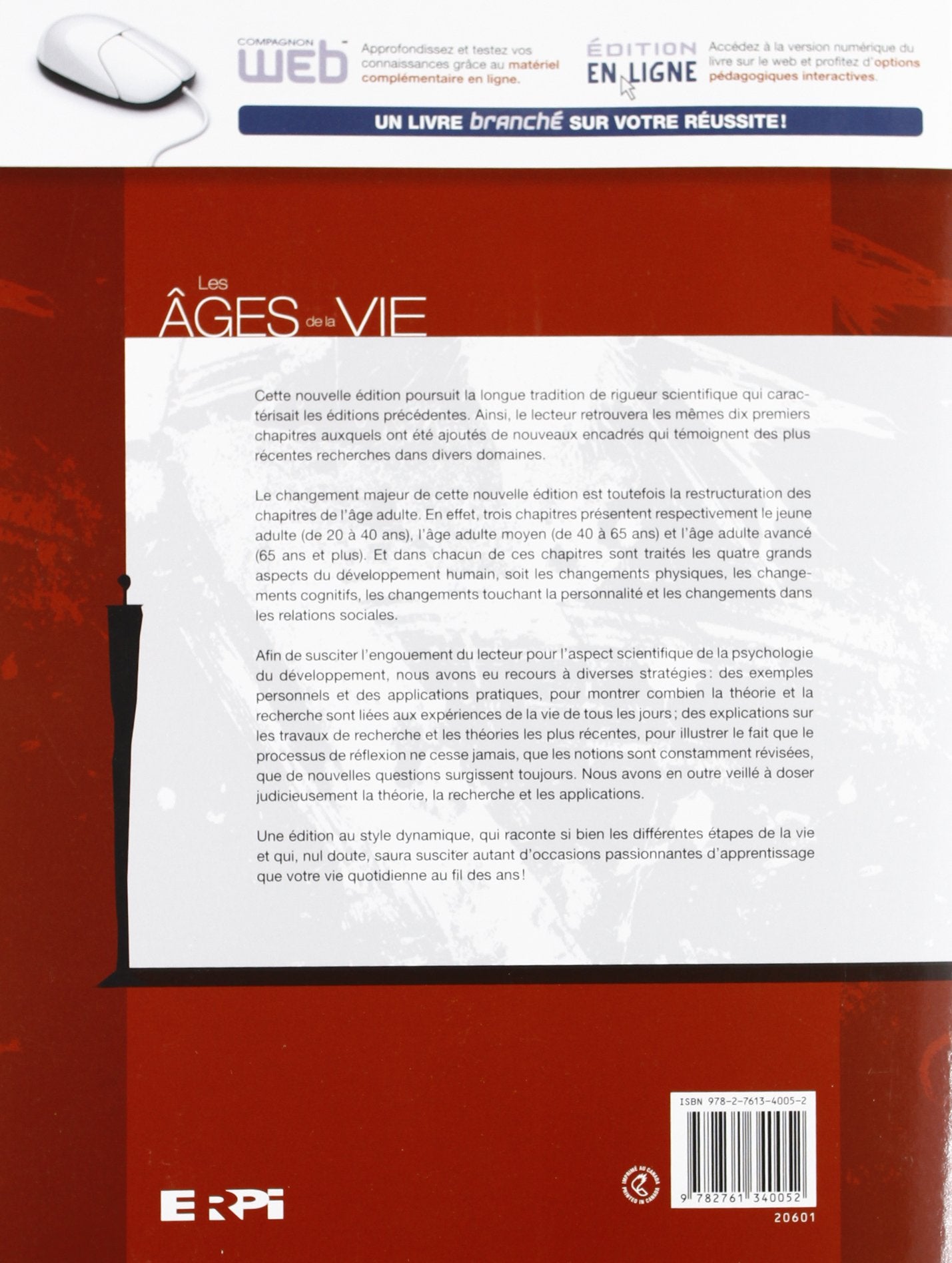 Livre Les Âges de la vie (4e édition) - Helen Bee (Livre d'occasion) - ISBN 2761340051